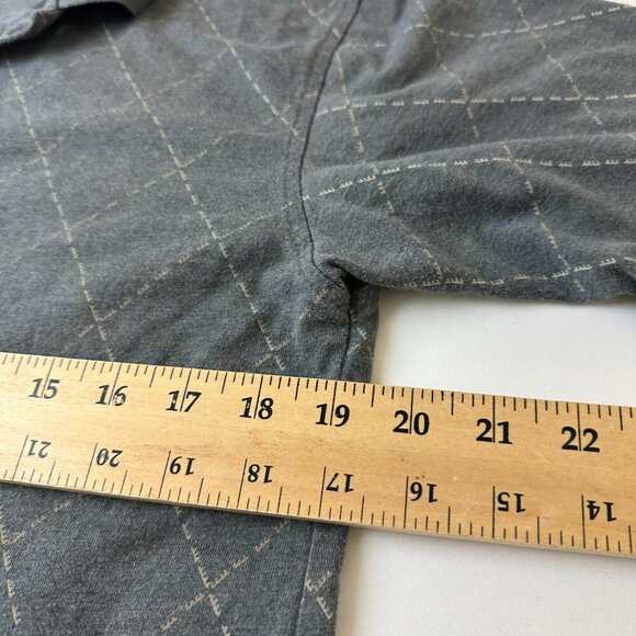 Basic Equipment Polo Shirt Mens Medium Diamond Pattern Short Sleeve Casual Golf - Picture 9 of 10